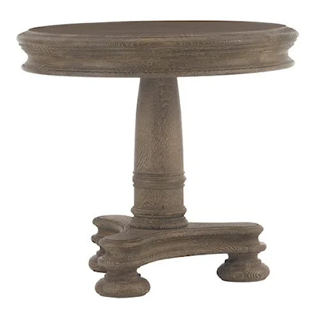 Breton Lamp Table with Pedestal Base